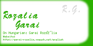 rozalia garai business card